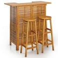 thumbnail image 2 of vidaXL 3 Piece Patio Bar Set Solid Wood Acacia, 2 of 11