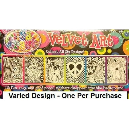 Lisa Frank Velvet Coloring Sheet Art Kit and Markers - Varied Images ...