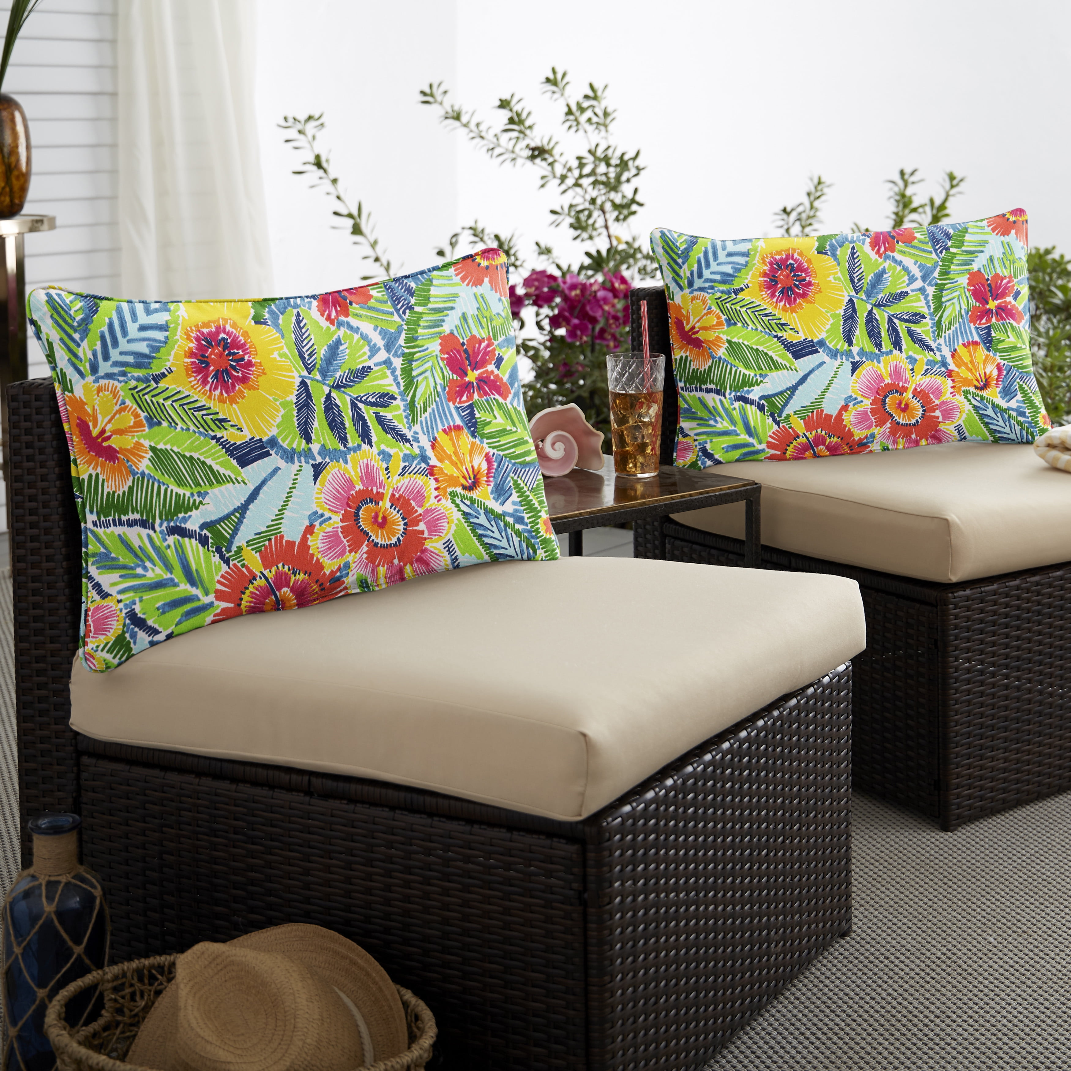 Sorra Home Pensacola Multi Indoor/Outdoor Deep Seating Sofa Cushion Set ...