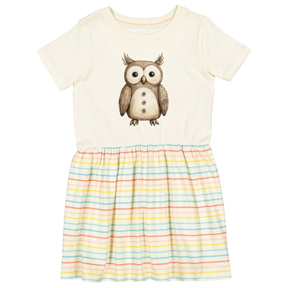 Inktastic Cute Owl Girls Toddler Dress