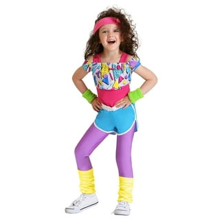 80s Costume Adult Neon Tracksuit Funny Outfit Halloween Fancy