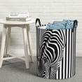 thumbnail image 6 of Fotbe Optical Zebra Illusion Pattern Laundry Basket with Handles, Waterproof Large Laundry Hamper, Wash Bag for Corner Dorm, Rolling Laundry Basket with Handles-Small, 6 of 6