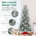 thumbnail image 5 of Costway 7 FT Artificial Christmas Tree with 820 PE PVC Branch Tips & 340 LED Lights, 5 of 10