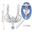 thumbnail image 2 of 925 Sterling Silver Praying Hands Cross Heart Dangle Charm For Bracelets & Bangle Pendant Jewelry, 2 of 6