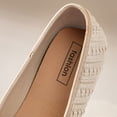 thumbnail image 5 of Gpaecead Women's Bow Ballet Flats Square Toe Cap Toe Knit Slip On Cushioned Comfortable Dressy Flats For Work And Casual Beige, 5 of 6