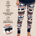thumbnail image 6 of Buffalo Fair Isle LazyOne Women's Leggings and Tees, Pajama Separates, Cozy Loungewear for Women, Animal (Small), 6 of 7