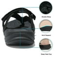 thumbnail image 2 of Womens Flip Flops Ladies Comfortable Walking Thong Sandals With Plantar Fasciitis Arch Support Black 8, 2 of 4