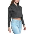 thumbnail image 5 of G-Style USA Women's Long Sleeved Crop Top Hoodie LH13118 - Charcoal - X-Large, 5 of 8