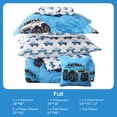 thumbnail image 5 of Kids Full Comforter Sets for Boys 8 Pieces Truck Blue Bedding Set for Teens Soft Microfiber Kids Bed in A Bag with Comforter All Season, 5 of 7
