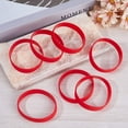 thumbnail image 3 of 10Pcs Word Silicone Cord Bracelet Wristband Dark Red 1/2 inch(1.2cm) Inner Diameter: 2-3/8 inch(6.1cm), 3 of 8