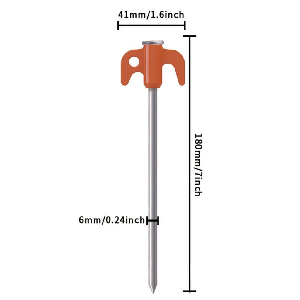 Yihuala Tent Peg Carbon Steel Ground Peg Camping Rock Bottoms Ground Anchors Tents Accessories For Outdoor Camping Tent Pegs