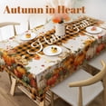 thumbnail image 2 of Fall Thanksgiving Rectangular Tablecloth x (xcm) Wipe Clean Pumpkin Table Cover for Family Gatherings Holiday Dinners Home Kitchen Decor, 2 of 7