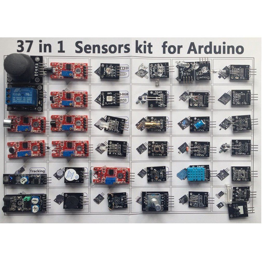 Kuuleyn Sensor Modules Kit Ultimate 37 in 1 Sensor Modules Kit for MCU Education User with Box Kuuleyn Sensor Modules Kit Ultimate 37 in 1 Sensor Modules Kit for MCU Education User with Box