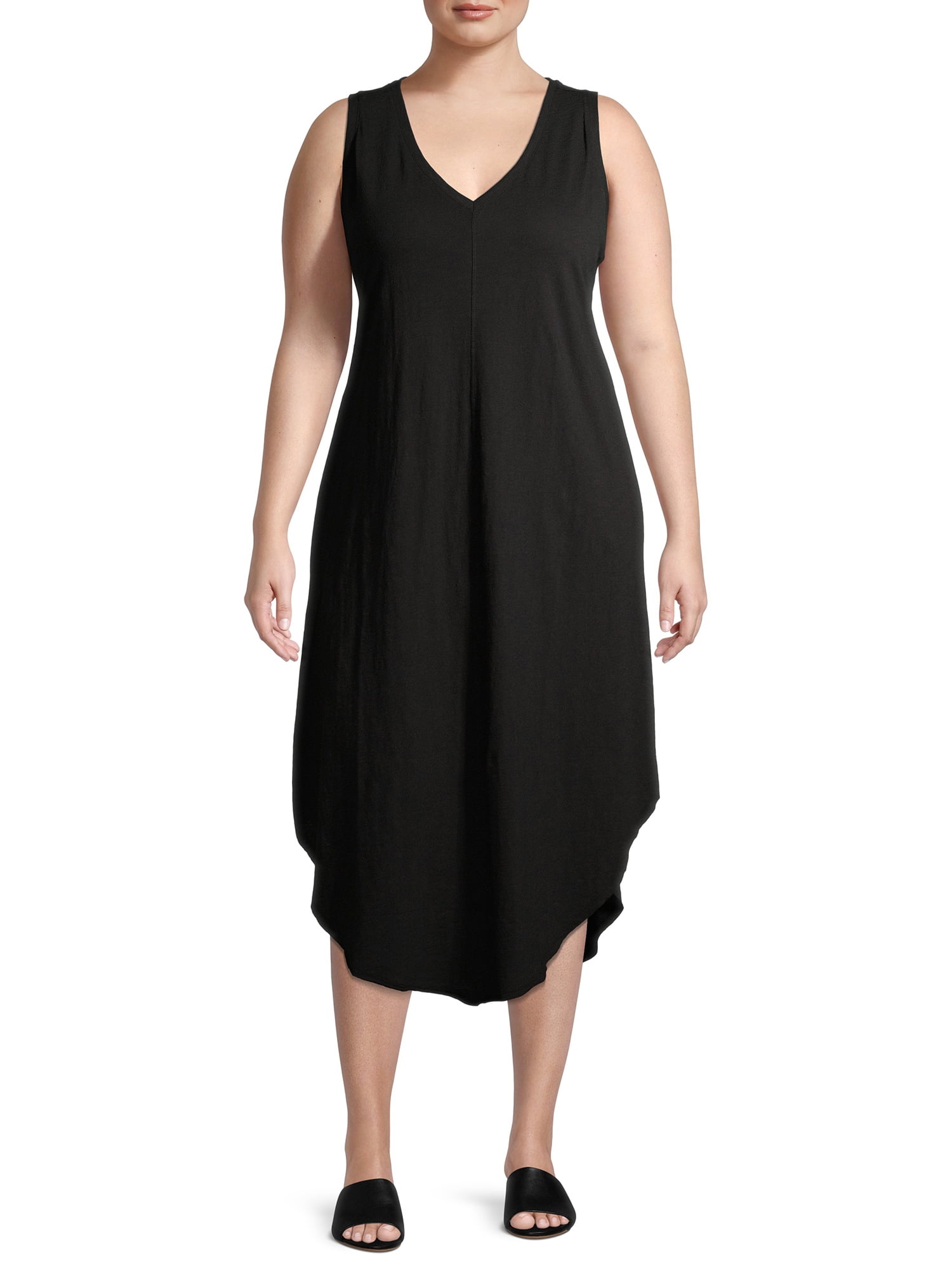 v neck tank dress