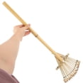 thumbnail image 3 of LEEYNEER Rake With Wooden Handle Heavy Duty Leaf Hand Rake Beige 1Pcs, 3 of 8