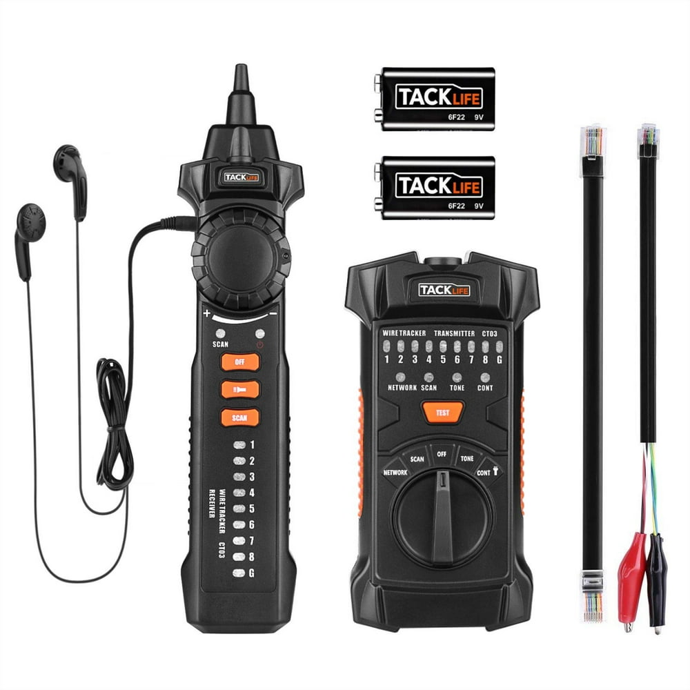"TACKLIFE Wire Tracker, Multifunctional RJ11 RJ45 Cable Tester Line