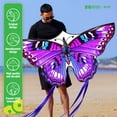 thumbnail image 2 of Mariposa Kite Doinfly, 140 x 69 cm, color morado con línea de 100 m, 2 of 6