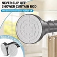 thumbnail image 2 of Black Shower Curtain Rod 36-98 Inches (3-8.2ft) Non Rust Adjustable Shower Rod Spring Tension Non Slip No Drilling Stainless Steel Shower Rods for Bathroom Window, 2 of 9