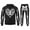 Z03-Black, variant on YAYUBA Mens Halloween Outfits Halloween Skeleton Tracksuit Set Mens And Women Skull Bone Printed Zip Up Hoodie Size M