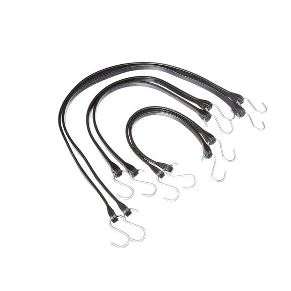 HyperTough 6-Pack Tarp Strap with Steel Hooks, 15", 21", & 31" Straps