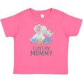 thumbnail image 3 of Inktastic I Love My Mommy Cute Elephants in Night Sky Boys or Girls Baby T-Shirt, 3 of 5