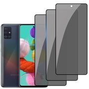 3-PACK Privacy Screen Protector Compatible with Samsung Galaxy A51 5G, Anti Spy Black Tempered Glass Protective Film for Samsung A51 5G [Easy Installation] [Bubble Free] [Case Friendly]