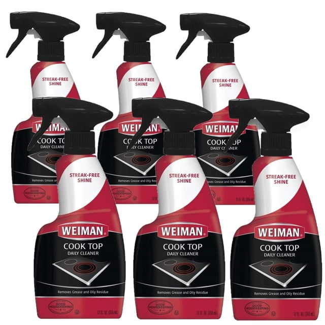 Limpiador para vitrocerámica Weiman con aroma a manzana 355 ml en spray, paquete de 6