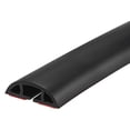 thumbnail image 1 of 0.4' W x 0.24' H 10ft Floor Cord Cover PVC Cable Protector Cable Management Black, 1 of 6
