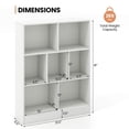 thumbnail image 3 of Costway 7-Cube Bookcase for Kids 41" Wooden Toy Storage Organizer Freestanding Bookshelf White, 3 of 10