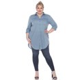 thumbnail image 1 of White Mark Women's Classic Button-Down Tunic Top, 1 of 6