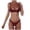 Red, variant on Women Push Up Padded Bikini Set Bandage Tie Two Piece Swimsuit Summer Beach Bathing Suit Swimwear,Black,XL