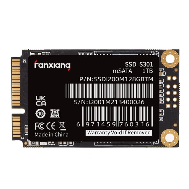 mSATA SSD fanxiang S301 1 TB SATA III 6 Gb/s 3D NAND 550/500 MB/s