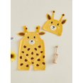 thumbnail image 6 of RUINIXCW Infant Baby Boy Girl Giraffe Outfit Nebworn Baby Photography Outfits Boys Girls Summer Rompers Clothes Sleeveless Bodysuit Jumpsuit Overalls with Hat, 6 of 7