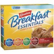 Carnation Breakfast Essentials Powder, Dark Chocolate, 1.26 Oz, 10 Ct