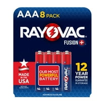 Rayovac Fusion AAA Batteries (8 Pack), Triple A Alkaline Batteries