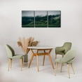 thumbnail image 2 of Misty Forest Wall Art Set of 3 - Framed Canvas Prints with Green Mountain Landscape Design - Perfect for Modern Home Decor - Ideal Wall Decor for Living Room Bedroom Bathroom and Office (12"x16"x3), 2 of 6