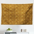 thumbnail image 1 of Yellow Brown Tapestry, Retro Style Hexagonal Shapes Honeycomb Beehive, Fabric Wall Hanging Decor for Bedroom Living Room Dorm, 2 Sizes, Cocoa Brown, by Ambesonne, 1 of 1