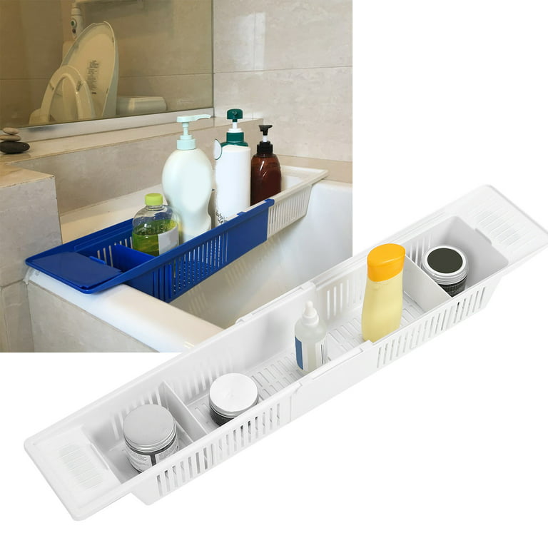 Bamfan Bath Caddy Tray for Bathtub - Bamboo Adjustable Organizer Tray for Bathroom with Free Soap Dish Suitable for Luxury Spa or