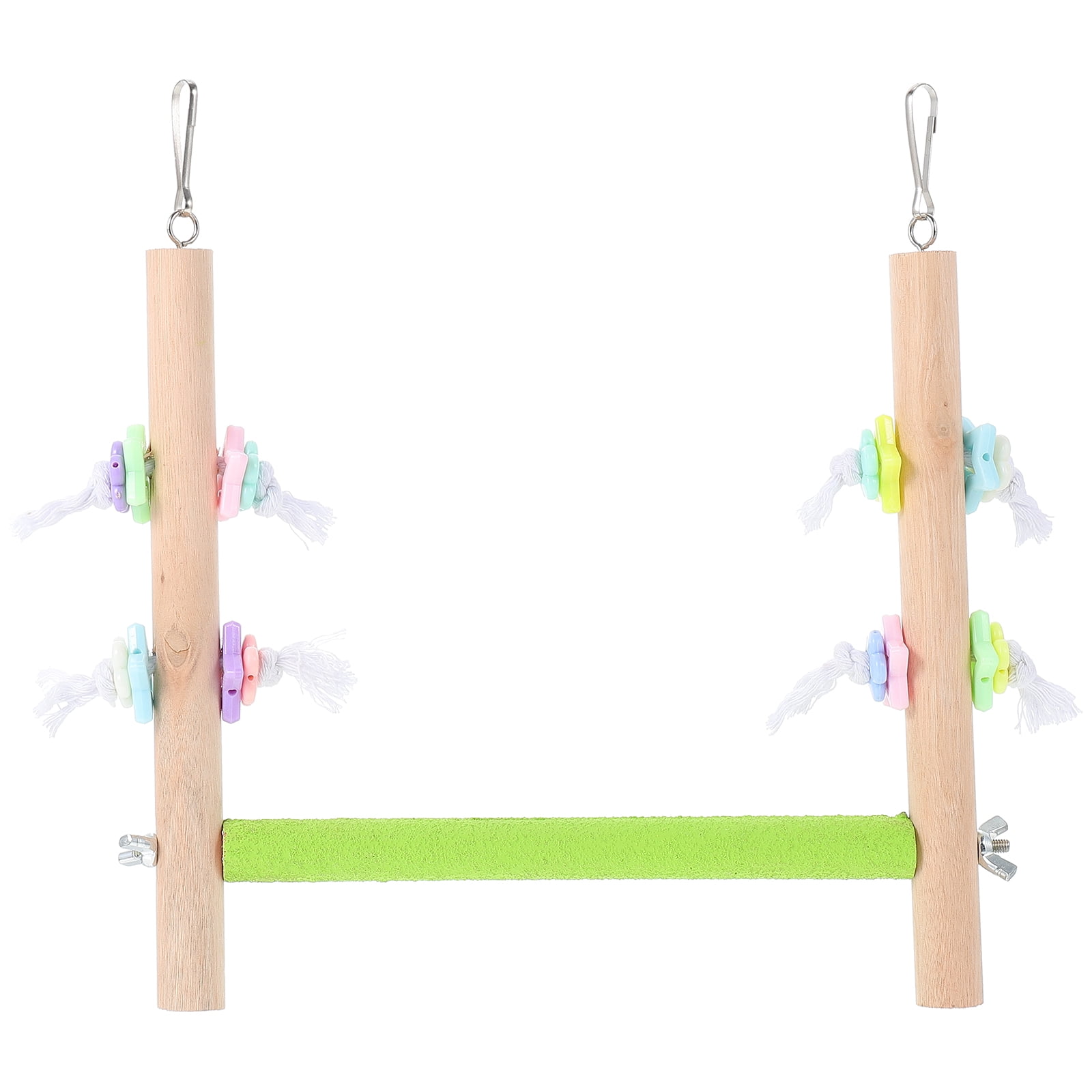 OATIPHO 1Pc Pet Parrot Bite Resistance Swing Stand Assorted Color Bird Cage Accessory