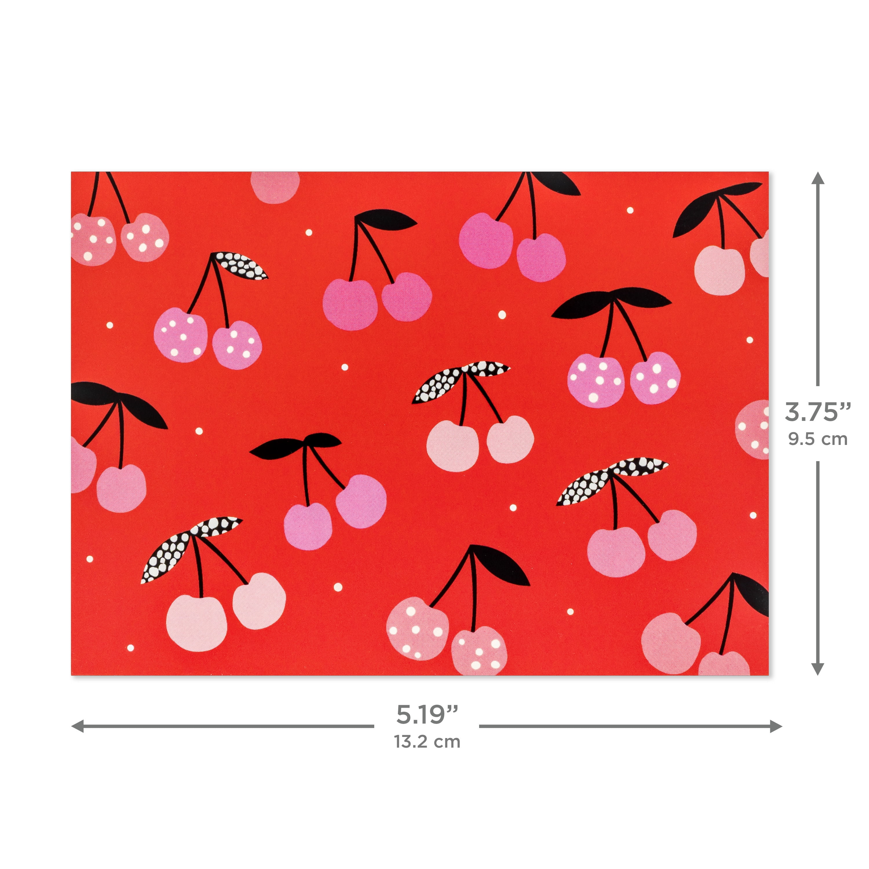 Hallmark Blank Notes (Cherries on Red), Pack of 20