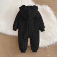 thumbnail image 6 of Toddler Kids Hooded Outfit Jumpsuit Rompers,Cute Warm Solid Color Long Sleeved Zipper Kids Snowsuit,Winter Kids Essentials, 6 of 10