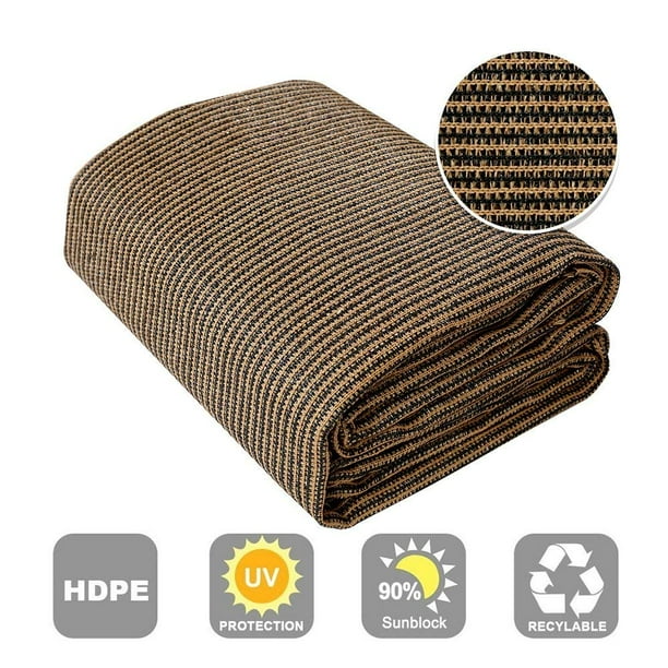 Shatex 90 Sun Shade Fabric for Pergola Cover Porch Vertical Screen 8' x 50', Coffee Walmart
