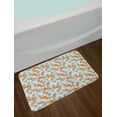 thumbnail image 2 of Fox Bath Mat, Fox in the Winter Forest Abstract Cartoon Trees and Nature Animal Pattern, Non-Slip Plush Mat Bathroom Kitchen Laundry Room Decor, 29.5 X 17.5 Inches, Pale Sage Green Orange, Ambesonne, 2 of 2