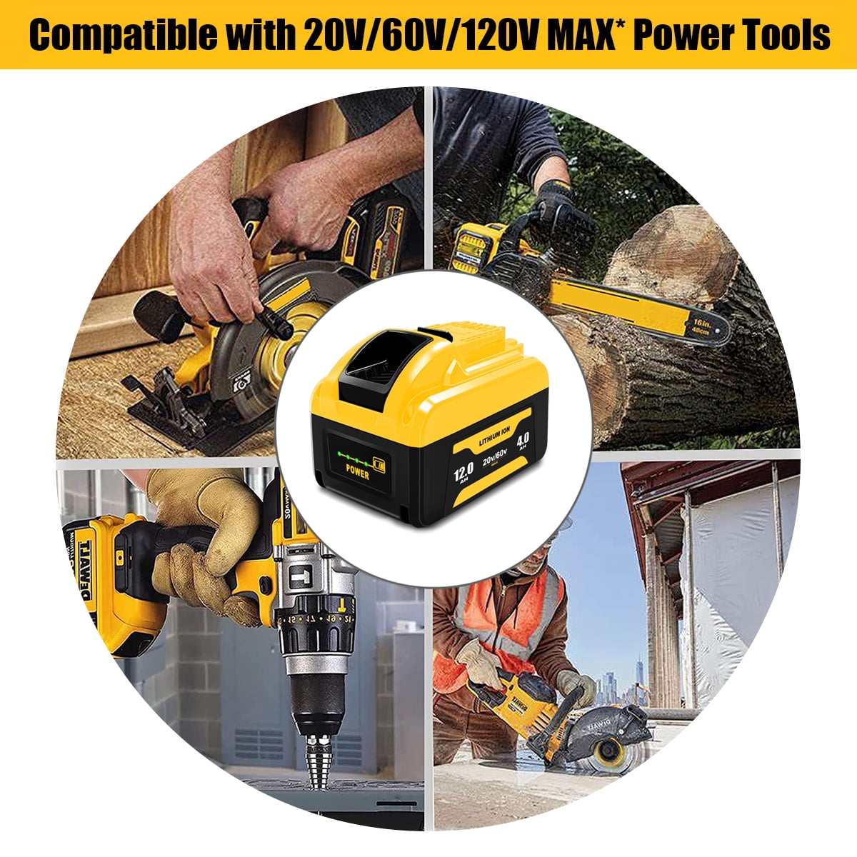 20v/60v 12Ah DCB612 High Capacity Battery for DEWALT 20v 60v Max 12.0Ah DCB612 9.0Ah DCB609 6.0Ah DCB606 Flexvolt Battery 20V Max XR 8.0Ah DCB208 7.0Ah DCB207 6Ah DCB206 5Ah DCB205-2 Lithium Battery