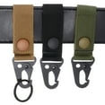 thumbnail image 5 of Duty Belt Key Holder, 2Pcs - Nylon Belt Keepers with Alloy Snap & D-Sharp Clip & Key Ring Keychain (Black), 5 of 6