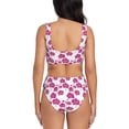 thumbnail image 3 of Rocae Orchids Flowers for Bikini Set for Women Two Piece Sexy High Swimsuits Split Crossover Bikini XX-Large, 3 of 9