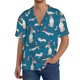 thumbnail image 1 of Fotbe Festive Dachshund Fun Camisa Estampada de Manga Corta para Hombre, Casual de Verano, Estilo Playero, Sin Arrugas-Small, 1 of 5