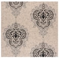 thumbnail image 2 of Safavieh Courtyard Penelope Damask Indoor/Outdoor Area Rug, Creme/Black, 7'10" x 7'10" Square, 2 of 12