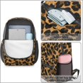 thumbnail image 4 of Black and Brown Leopard Print 17" School Backpacks for Teens,Waterproof Oxford Fabric,S-Shape Padded Straps for School,Travel,Hiking,Camping, 4 of 6