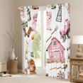 thumbnail image 3 of Feelyou Cartoon Farm Donkey Blackout Curtains Set of 2 (52x84 Each) for Child, Pink Rustic Cabin Window Curtains, Kawaii Bowknot Cow Pig Curtains and Drapes, Black Out Curtains Decor, 3 of 6